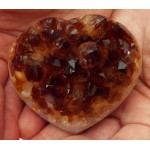 Citrine Gemstone Cluster Heart 02