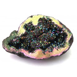 Titanium Aura Quartz Geode Half 03