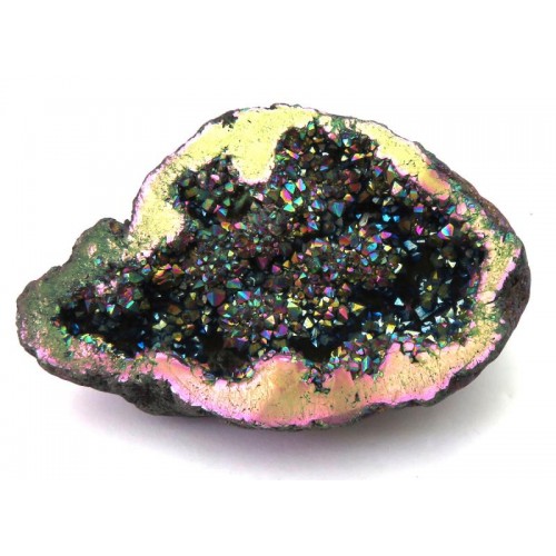 Titanium Aura Quartz Geode Half 03