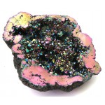 Titanium Aura Quartz Geode Half 05