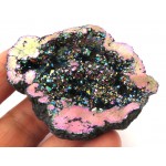 Titanium Aura Quartz Geode Half 05