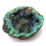 Titanium Aura Quartz Geode Half 06