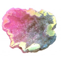 Pixie Aura Quartz Geode Half 04