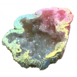 Pixie Aura Quartz Geode Half 05