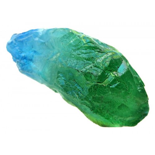 Dragon Poop Peacock Aura Quartz Point 06