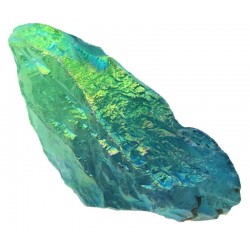 Dragon Poop Peacock Aura Quartz Point 07