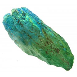 Dragon Poop Peacock Aura Quartz Point 12