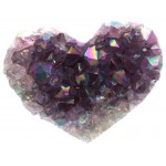 Amethyst Aura Gemstone Cluster Heart Specimen 01