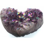 Amethyst Aura Gemstone Cluster Heart Specimen 01