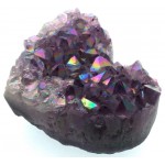 Amethyst Aura Gemstone Cluster Heart Specimen 01