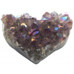 Amethyst Aura Gemstone Cluster Heart Specimen 02