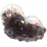 Amethyst Aura Gemstone Cluster Heart Specimen 02