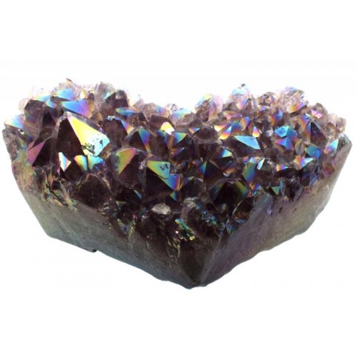 Amethyst Aura Gemstone Cluster Heart Specimen 04