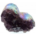 Amethyst Aura Gemstone Cluster Heart Specimen 05