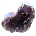 Amethyst Aura Gemstone Cluster Heart Specimen 05