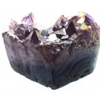 Amethyst Aura Gemstone Cluster Heart Specimen 05