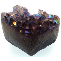 Amethyst Aura Gemstone Cluster Heart Specimen 06