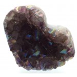 Amethyst Aura Gemstone Cluster Heart Specimen 06