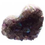 Amethyst Aura Gemstone Cluster Heart Specimen 06