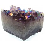 Amethyst Aura Gemstone Cluster Heart Specimen 06