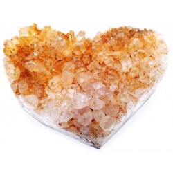 Natural Quartz Gemstone Cluster Heart Specimen 12
