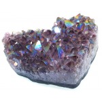 Amethyst Aura Gemstone Cluster Heart Specimen 07