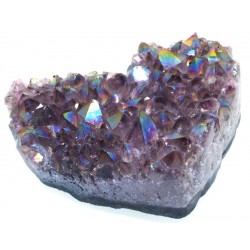 Amethyst Aura Gemstone Cluster Heart Specimen 07