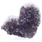 Amethyst Aura Gemstone Cluster Heart Specimen 07