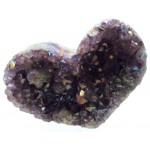 Amethyst Aura Gemstone Cluster Heart Specimen 08