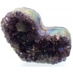 Amethyst Aura Gemstone Cluster Heart Specimen 08