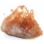 Rare Red Quartz Gemstone Cluster 01