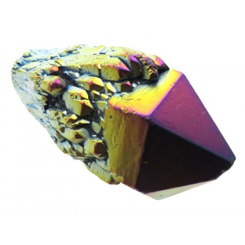 Elestial Titanium Aura Quartz Gemstone Point 14