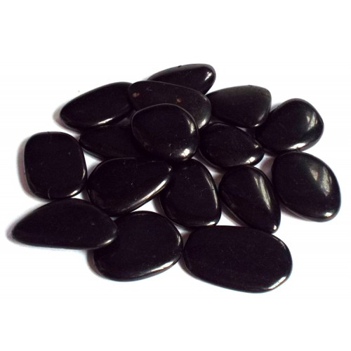 1 x Medium Anthracite Flat Pebble Tumblestone