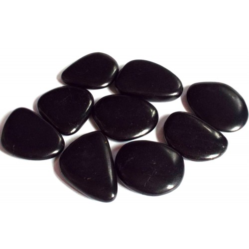 1 x Small Anthracite Flat Pebble Tumblestone