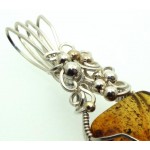 Baltic Amber Sterling Silver Wire Wrapped Pendant 06