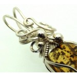 Baltic Amber Sterling Silver Wire Wrapped Pendant 08