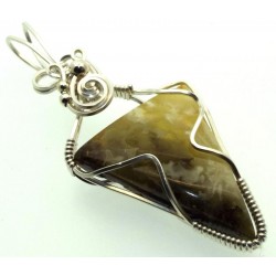 Baltic Amber Sterling Silver Wire Wrapped Pendant 09