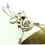 Baltic Amber Sterling Silver Wire Wrapped Pendant 09