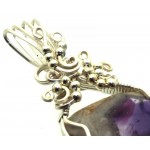 Tripache Star Amethyst Stalactite Silver Plated Wire Wrapped Pendant 02