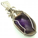 Tripache Star Amethyst Stalactite Silver Plated Wire Wrapped Pendant 02