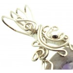 Tripache Star Amethyst Stalactite Sterling Silver Wire Wrapped Pendant 03