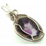 Tripache Star Amethyst Stalactite Sterling Silver Wire Wrapped Pendant 04