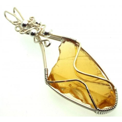 Avalon Sunset Andara Silver Plated Wire Wrapped Pendant 162