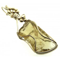 Lemurian Gold Andara Sterling Silver Wire Wrapped Pendant 476