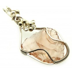 Venus Pink Andara Silver Filled Wire Wrapped Pendant 432