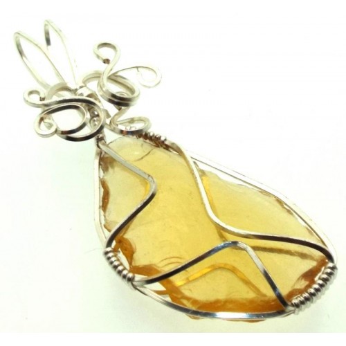 Avalon Sunset Andara Silver Plated Wire Wrapped Pendant 283