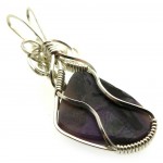 Sugilite Gemstone Sterling Silver Wire Wrapped Pendant 02