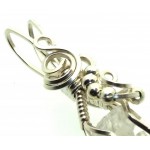 Phenacite Gemstone Sterling Silver Wire Wrapped Pendant 02