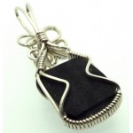 Sugilite Gemstone Sterling Silver Wire Wrapped Pendant 04