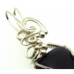 Sugilite Gemstone Sterling Silver Wire Wrapped Pendant 05